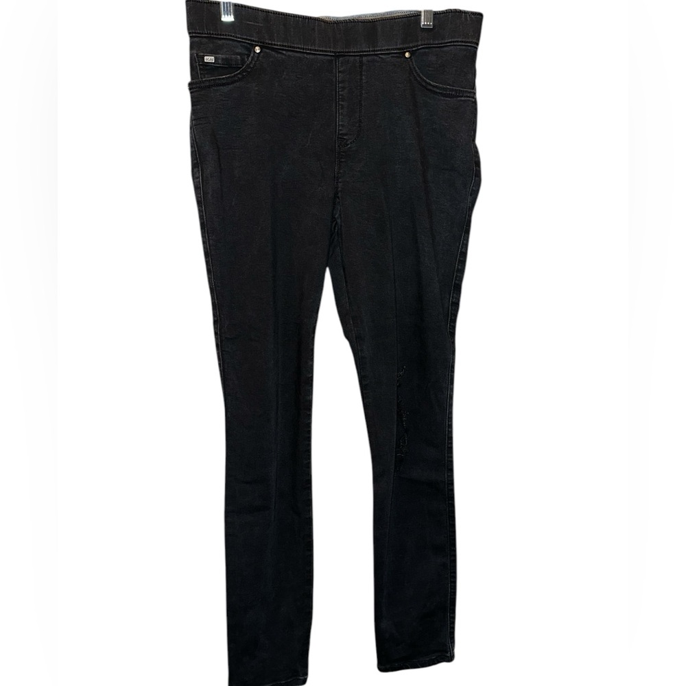 Lee Modern Series‎ Dream Jean Midrise black distressed / holes Legging 10 medium